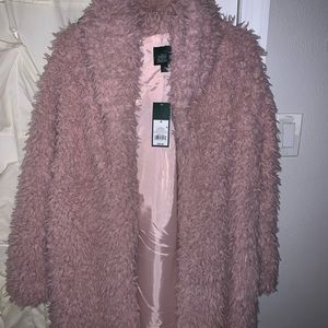 Wild fable mauve fuzzy coat